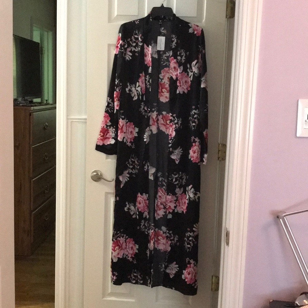 Satin floral Cardigan